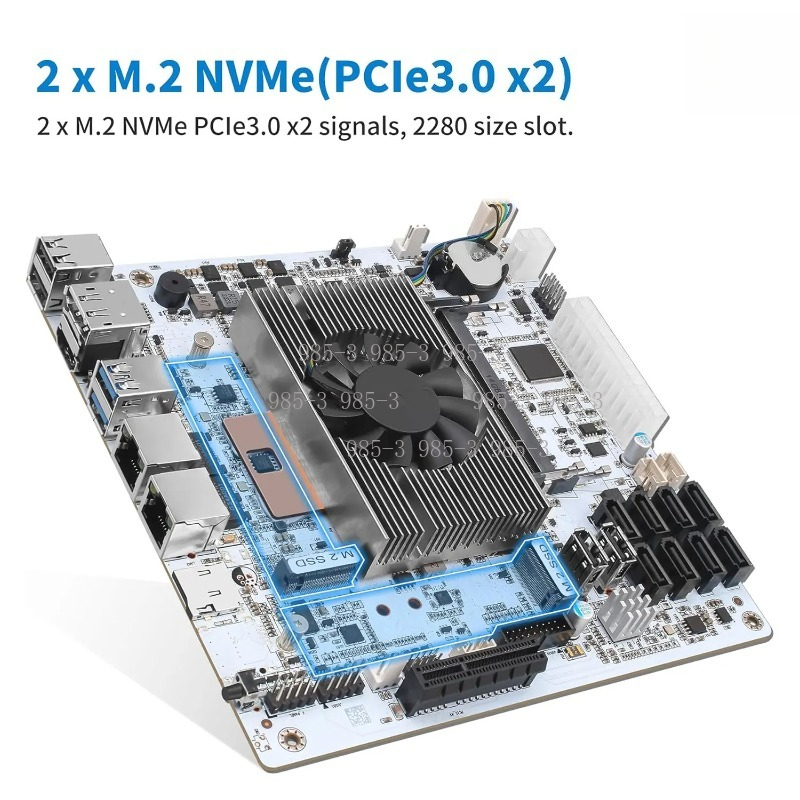 Placa-Mãe Mini ITX Branca M11  - Mini Itx Dual 2.5G Nas Motherboard avaliação e preço