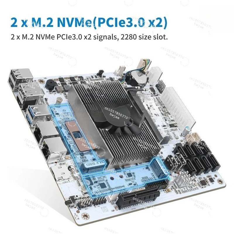 Placa-Mãe Mini ITX Branca M11  - Mini Itx Dual 2.5G Nas Motherboard avaliação e preço