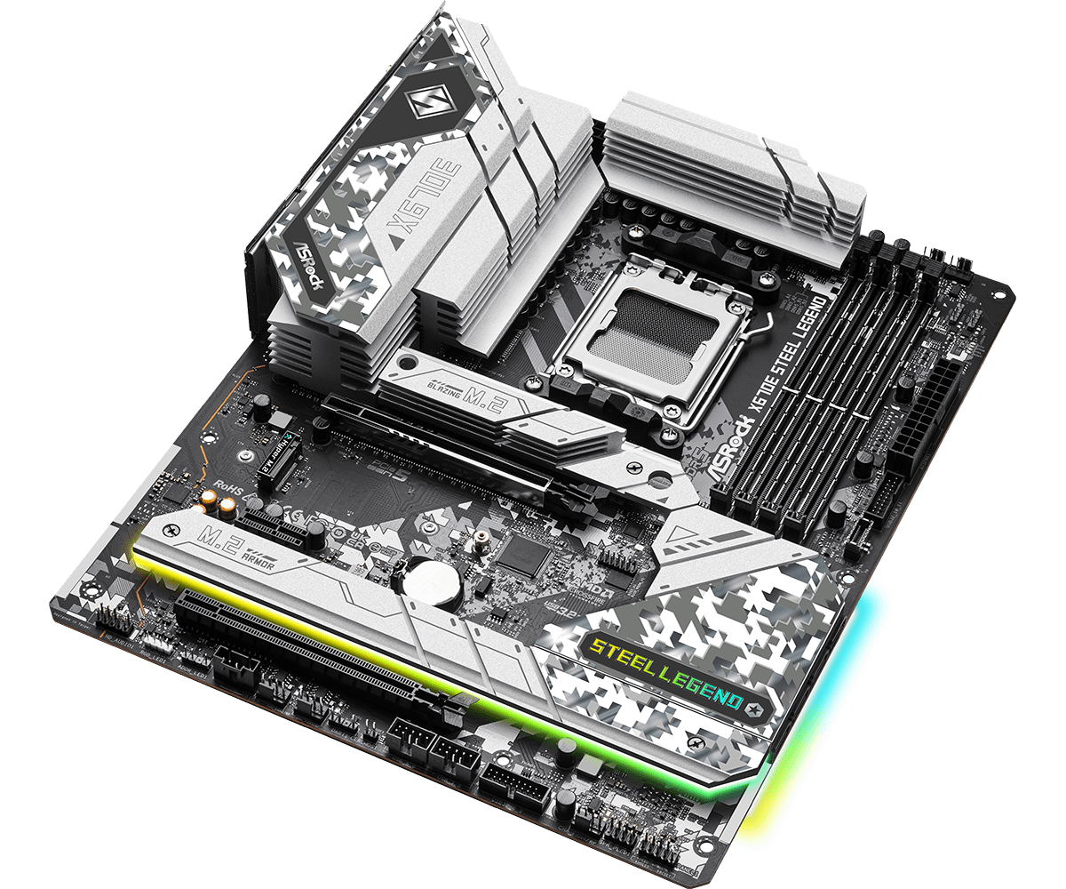 Placa-mãe ASROCK X670E STEEL L - X870E Atx Motherboard avaliação e preço